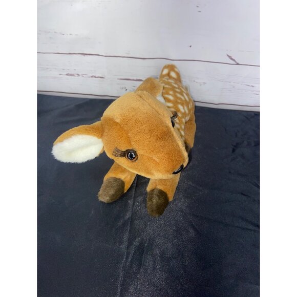 Vtg Soft Paws Brown Spotted Fawn Deer‎ 1990s Plush Stuffed Animal Toy - Picture 2 of 8